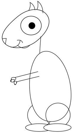 Step 3 : Drawing Cartoon Squirrels Cartooning Lesson