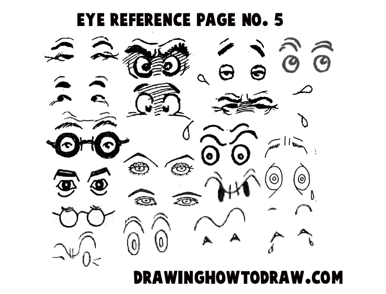 Drawing Cartoon Illustrated Eyes Reference Sheets How To Draw Step By Step Drawing Tutorials