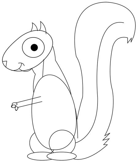 Step 5 : Drawing Cartoon Squirrels Cartooning Lesson