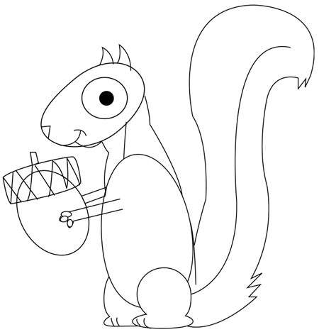 Step 6 : Drawing Cartoon Squirrels Cartooning Lesson