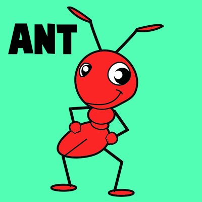 How to Draw Cartoon Ants Step by Step Drawing Tutorial