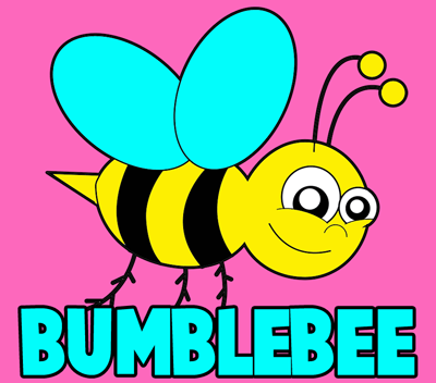 How to Draw Cartoon Bumblebees or Bees with Easy Step by Step Drawing Tutorial