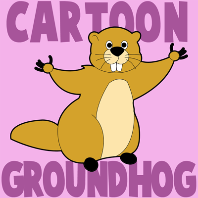 How to Draw Cartoon Groundhogs and Woodchucks Drawing Tutorial