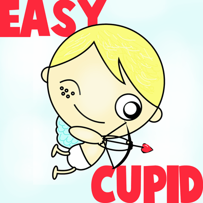 How to Draw Baby Cupid for Valentines Day Step by Step Drawing Tutorial for Kids