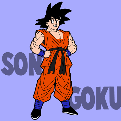 How to draw GOKU (Dragonball) step by step, EASY 