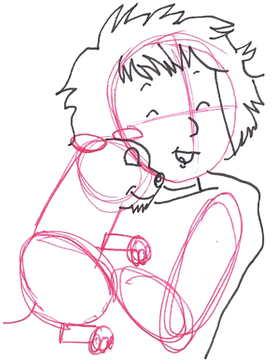 Step 4 How to Draw Helen and Martha as a Puppy from Martha Speaks