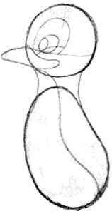 Step 4 : Drawing Comic Penguins Step by Step Tutorial