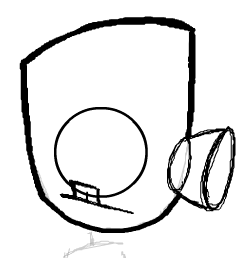 Step 5 : Drawing Robot GIR from Invader Zim Step by Step Tutorial