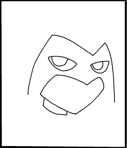 Step 6 : Drawing Raven from Teen Titans in Easy Steps Lesson