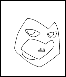 Step 8 : Drawing Raven from Teen Titans in Easy Steps Lesson