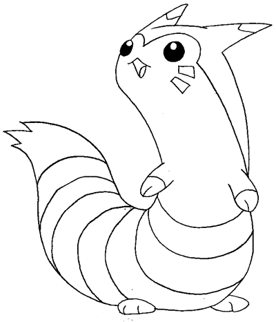Step 7 : Drawing Furret in Easy Steps Tutorial for Kids