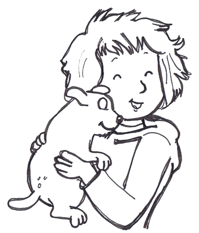 Step 7 How to Draw Helen and Martha as a Puppy from Martha Speaks