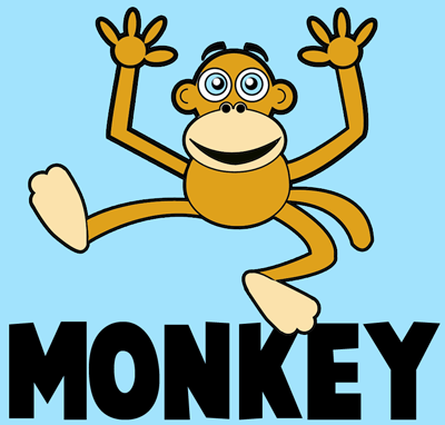 How to Draw Cartoon Monkeys with Easy Step by Step Drawing Tutorial for  Kids - How to Draw Step by Step Drawing Tutorials