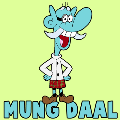 How to Draw Mung Daal from Chowder with Easy Step by Step Drawing Tutorial