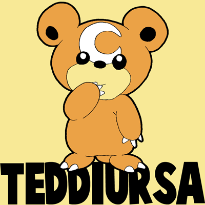 How to Draw Teddiursa from Pokemon with Easy Step by Step Drawing Lesson