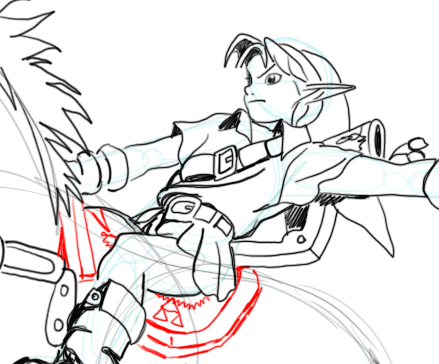 18 Step 18 : Drawing Epona and Link Step by Step Drawing Lesson