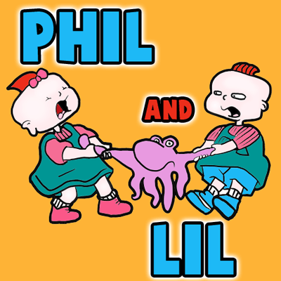 How to Draw Phil and Lil The Twins Boy and Girl from Rugrats