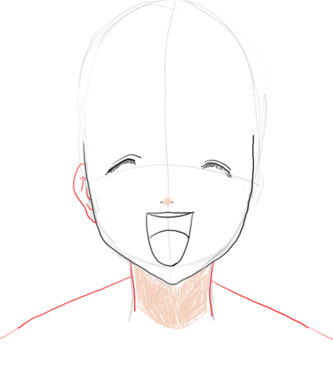 Step 4 : Drawing Orihime Inoue in Easy Steps Tutorial