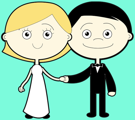How to Draw Cartoon Bride and Groom Step by Step Drawing Tutorial for Kids
