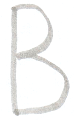Step 1 Drawing Letter B