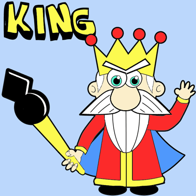 How to Draw a Cartoon King Step by Step Drawing Tutorial