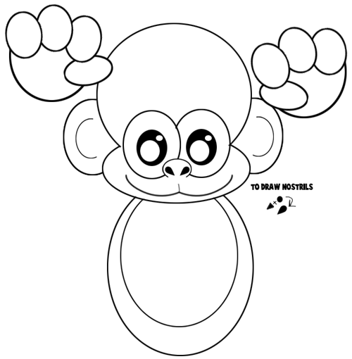 How To Draw A Cartoon Baby Monkey Hanging From A Vine Page 2 Of 2 How To Draw Step By Step Drawing Tutorials