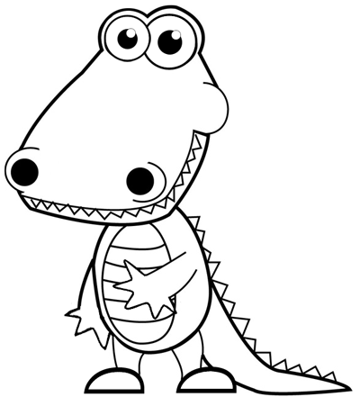 How to Draw Cartoon Alligators & Crocodiles in Easy Steps Drawing Tutorial