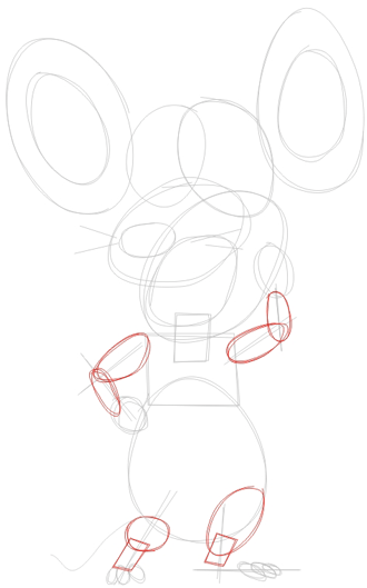 Step 2 : Drawing Pip Mouse from Barnyard Lesson