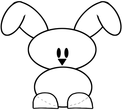Step 3 : Drawing Easter Bunny Lesson for Children