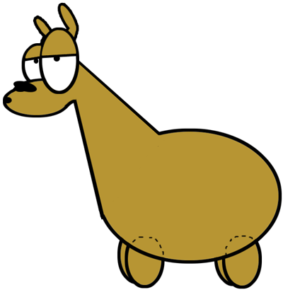 Step 6 : Drawing Cartoon Llamas Lesson