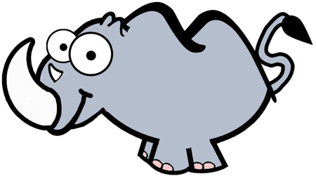 Step 8 : Drawing Cartoon Rhinos in Easy Steps
