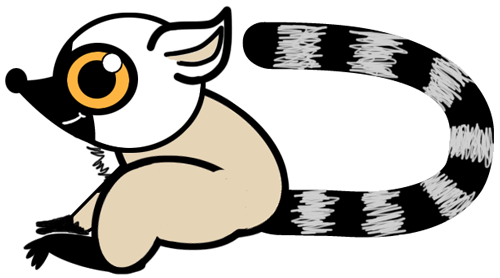 Step 9 : Drawing Cartoon Lemurs Step by Step
