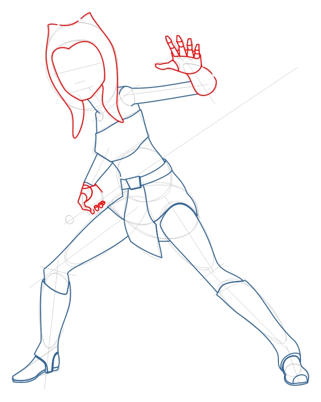 Step 6 : Drawing Ahsoka Tano from The Clone Wars Tutorial