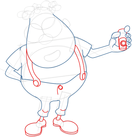 Step 4 : Drawing Carl Wheezer from Jimmy Neutron Lesson