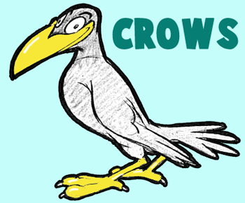 How to Draw Cartoon Crows and Ravens with Simple Steps Cartooning Lesson