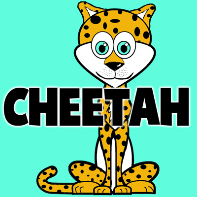 How to Draw Cartoon Cheetahs with Easy Step by Step Drawing Instructions