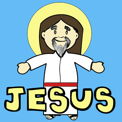 How to Draw Cartoon Jesus Christ for Easter Step by Step Drawing Lessons -  How to Draw Step by Step Drawing Tutorials