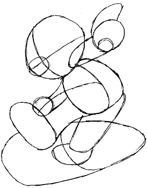 Step 4 : Drawing Mario on Motorcycle Dirt Bike
