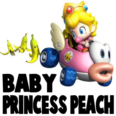 How to Draw Baby Princess Peach Driving Her Car from Wii Mario Kart