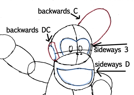 Step 5.5 : Drawing Diddy Kong Step by Step