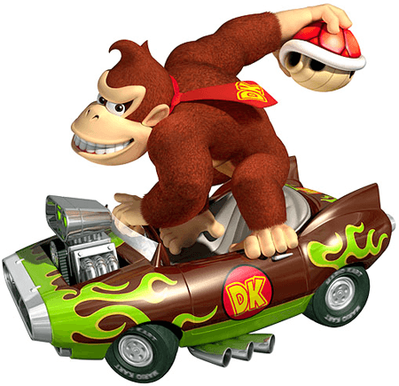How to Draw Donkey Kong in His Car Throwing a Koopa Shell from Mario Kart