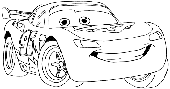 Step 8 : Drawing Lightning McQueen Step by Step Tutorial