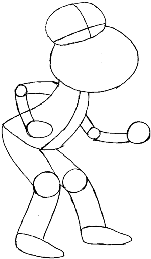 Step 4 : Drawing Glenn Quagmire Step by Step Lesson