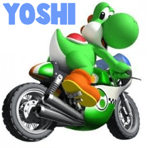 How to Draw Yoshi on Motorcycle from Wii Mario Kart