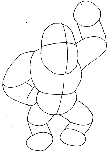 Step 5 : Drawing Funky Kong Step by Step Tutorial