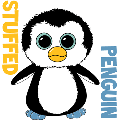 How to draw stuffed penguins with easy step by step drawing tutorial