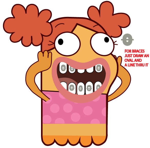 Step 10 : Drawing Bea from Disney's Fish Hooks Easy Steps Lesson