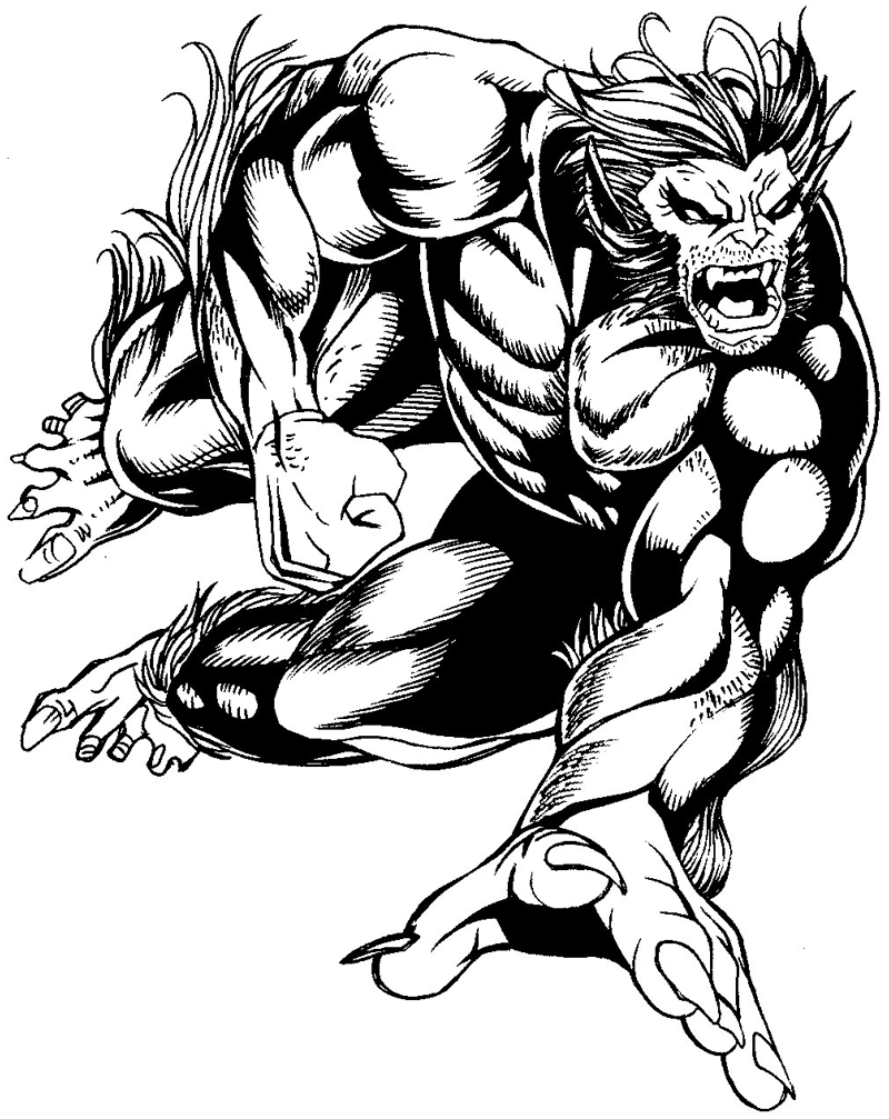 How to draw Beast from Marvel's X-Men Superhero Team with easy step by step drawing tutorial