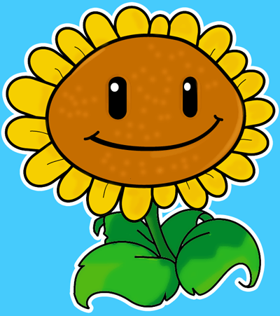 How to Draw Sunflower from Plants vs. Zombies with Easy Step by Step  Drawing Tutorial - How to Draw Step by Step Drawing Tutorials