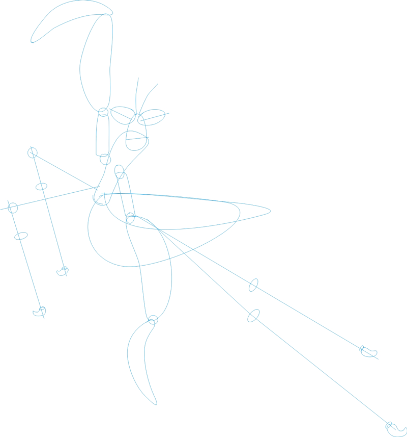 Step 1D : Drawing Master Mantis from Kung Fu Panda in Easy Steps Lesson